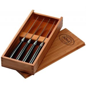 Steakové nože Rösle v dřevěné dárkové krabičce – 4 ks