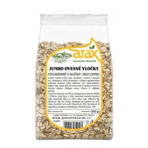 ARAX Ovesné vločky bezlepkové jumbo, celozrnné s klíčky 300 g