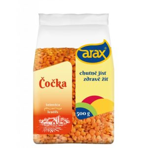 ARAX Čočka červená loupaná celá FOTBAL 500 g