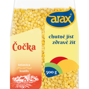 ARAX Čočka žlutá loupaná celá FOTBAL 500 g