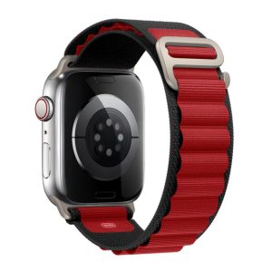 eses Alpský tah pro Apple Watch – Červeno černý, 42mm, 44mm, 45mm, 49mm