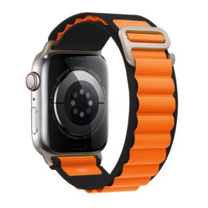 eses Alpský tah pro Apple Watch – Oranžovo černý 42mm, 44mm, 45mm, 49mm