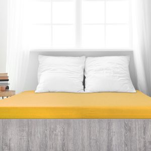 B.E.S. – Petrovice, s.r.o. Jersey prostěradlo s elastanem Lycra – Sytá žlutá Rozměr: 120 x 200