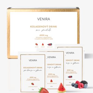 VENIRA kolagenový drink pro vlasy, nehty a pleť, mix 3 příchutí (jahoda, meloun, lesní plody), 30 sáčků