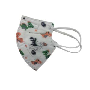 AnDum Respirátor FFP2 NR pro děti bílý s brontosaurem 1 ks