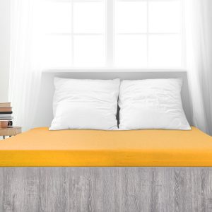 B.E.S. – Petrovice, s.r.o. Prostěradlo Jersey česaná bavlna MAKO – Sytá žlutá Rozměr: 90 x 200