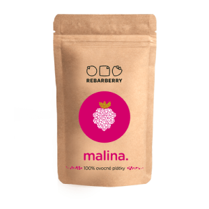 Chytré ovoce 100 % ovocné plátky REBARBERRY malina 50 g