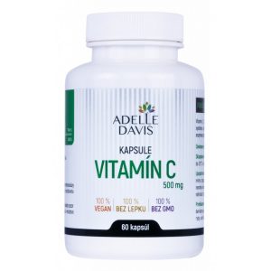 Adelle Davis Vitamín C, 500 mg, 60 kapslí