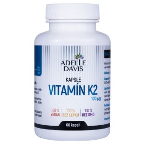 Adelle Davis Vitamín K2 (MK-7), 100 mcg, 60 kapslí