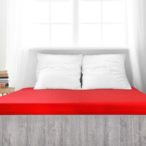 B.E.S. – Petrovice, s.r.o. Prostěradlo Jersey česaná bavlna MAKO – Červená Rozměr: 120 x 200