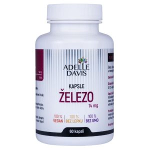 Adelle Davis Železo, 14 mg, 60 kapslí