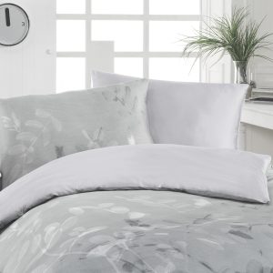 Saténové povlečení Florella Sinon Grau Rozměr: 70×90 + 140×200 cm