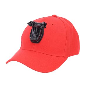 Sportovní kšiltovka s držákem na kameru – Červená