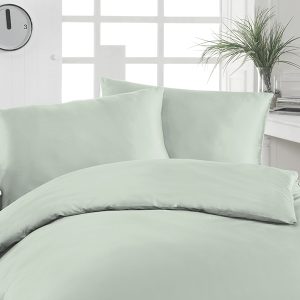 Florella Saténové povlečení Decade Edel Uni Schilf Rozměr: 70×90 + 140×200 cm