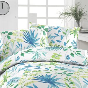 Krepové povlečení Florella Folio Blau Rozměr: 70×90 + 140×200 cm