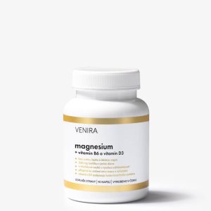 VENIRA magnesium s vitaminem B6 a vitaminem D, 90 kapslí