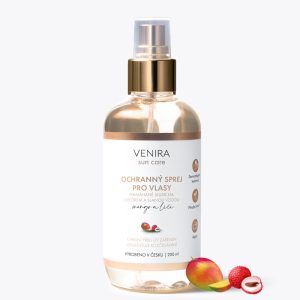 VENIRA ochranný sprej pro vlasy namáhané sluncem, chlórem a slanou vodou, 200 ml, mango-liči