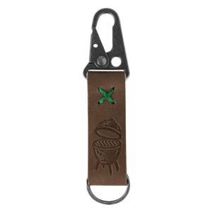 Kožená klíčenka s karabinou Big Green Egg