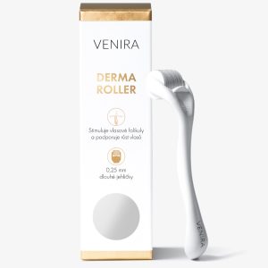 VENIRA derma roller na vlasy, mikrojehličkový aplikátor na vlasovou pokožku, 0,25 mm