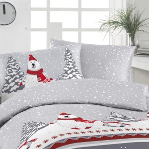 Florella Flanelové povlečení Noras Silber Rozměr: 70×90 + 140×200 cm