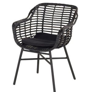 Cecilia zahradní jídelní židle – černá