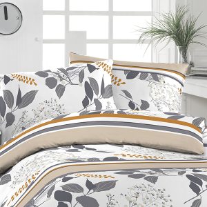 Flanelové povlečení Florella Faron Silber Rozměr: 70×90 + 140×200 cm