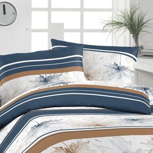 Flanelové povlečení Florella Vaneso Blau Rozměr: 70×90 + 140×200 cm