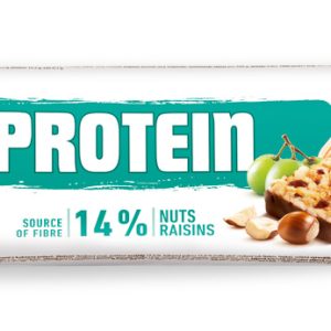 Fit protein tyčinka oříšek rozinky v kakaové polevě 35 g