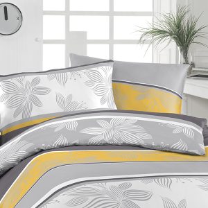 Krepové povlečení Irana Gold Rozměr: 70×90 + 140×200 cm