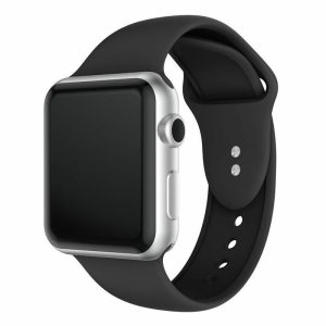 eses Silikonový řemínek pro Apple Watch – Černý S, M, L – 42mm, 44mm, 45mm, 49mm