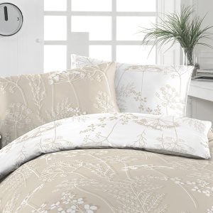 Florella Povlečení Renforcé Isabel Beige Rozměr: 70×90 + 140×200 cm