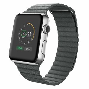 eses Kožený magnetický řemínek pro Apple Watch – Černý 42mm, 44mm, 45mm, 49mm