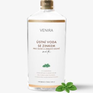 VENIRA ústní voda se zinkem, pro silné a zdravé dásně, máta, 500 ml