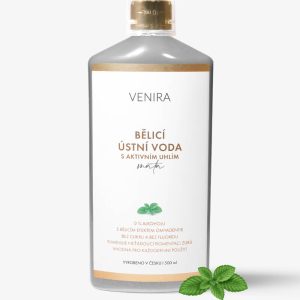 VENIRA bělicí ústní voda s aktivním uhlím, máta, 500 ml