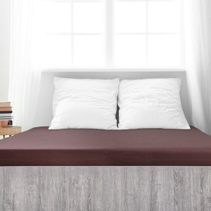 B.E.S. – Petrovice, s.r.o. Prostěradlo Jersey česaná bavlna MAKO – Tmavá hnědá Rozměr: 120 x 200