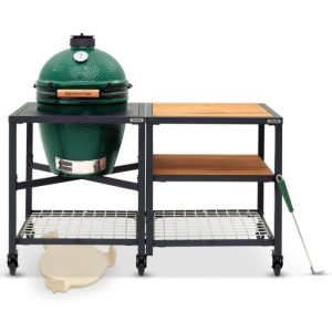 Gril Big Green Egg Medium ve stole – akční set
