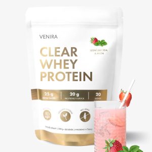 VENIRA clear whey protein, proteinová limonáda, jahoda-máta, 500 g