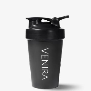 VENIRA shaker PRO s poutkem, černý, 400 ml