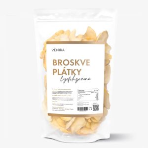 VENIRA lyofilizované broskve – plátky, 100 g