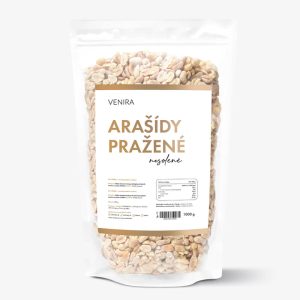 VENIRA arašídy pražené nesolené, velké balení, 1000 g
