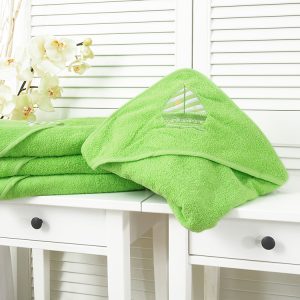 B.E.S. – Petrovice, s.r.o. Osuška froté Baby 90×100 – Zelená s parníkem
