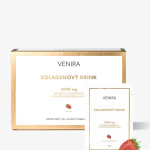 VENIRA kolagenový drink pro vlasy, nehty a pleť, jahoda, mořský kolagen, 30 sáčků