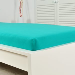 B.E.S. – Petrovice, s.r.o. Prostěradlo JERSEY dětské – Zelený tyrkys Rozměr: 60 x 120