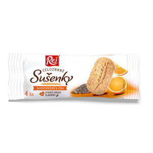 REJ Sušenky celozrnné pomerančové s chia 34g
