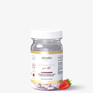 VENIRA vitamin C pro děti – jahoda, 120 kostiček