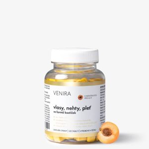 VENIRA srdíčka pro vlasy, nehty a pleť, meruňka, až 120 denní kúra