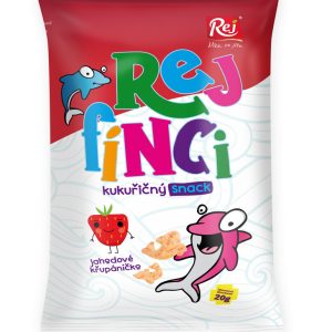 Rejfínci kukuřičný snack jahodový 20 g