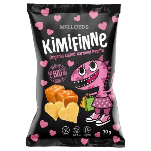 Extrudo BIO SNACK KIMIFINNE SRDÍČKA S KARAMELEM 30 g
