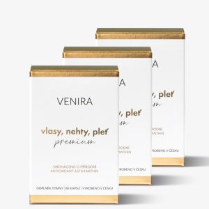 VENIRA PREMIUM kapsle pro vlasy, nehty a pleť, 120 denní kúra, 240 kapslí