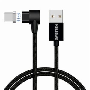 SWISSTEN magnetický textilní datový kabel Arcade USB-C